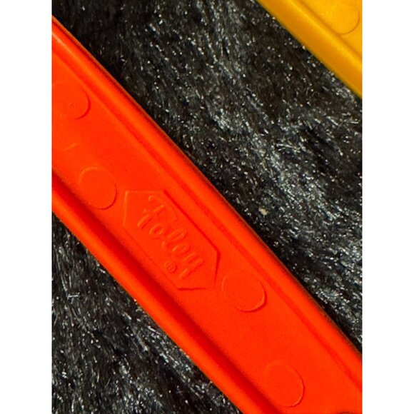 Vintage Foley Melmac Ladle & 2 Spoons Bright Orange & Yellow Durable Kitchen - Picture 5 of 6